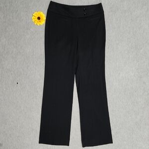 RARE‼ WHITE HOUSE BLACK MARKET Low Rise Boot Leg Black Work Pants Trouser Slacks